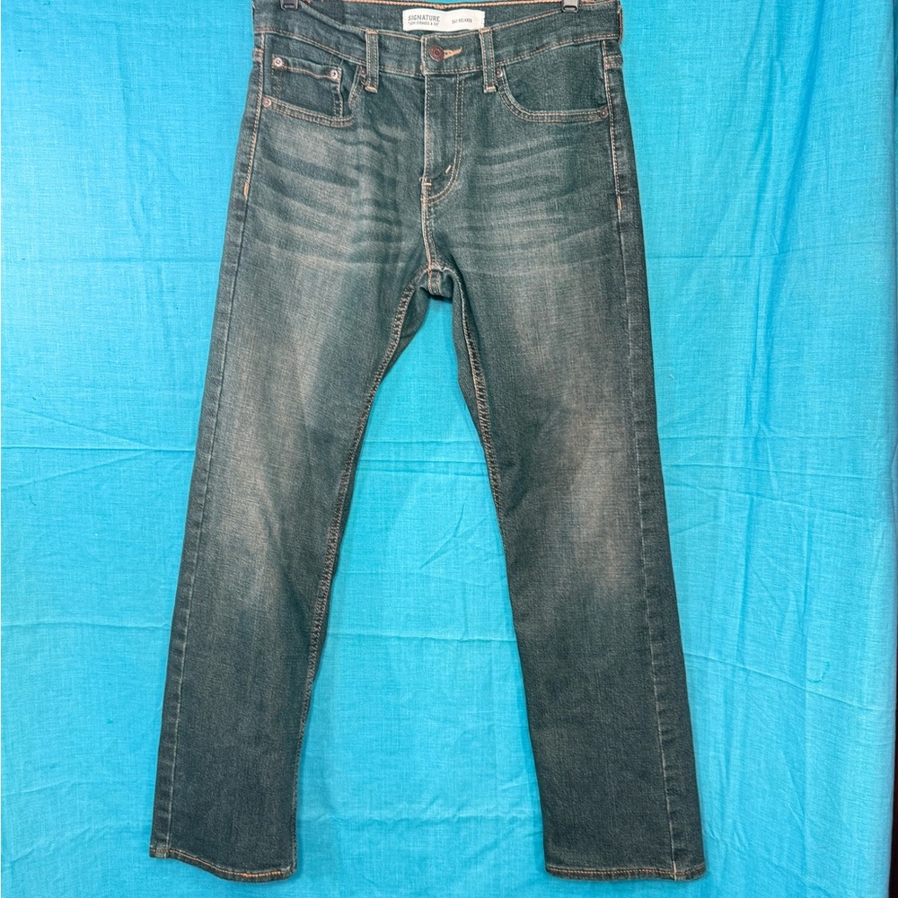 Levi Strauss Signature Relaxed Fit Jeans - Dark Wash